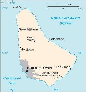 Foto: Barbados-politická mapa