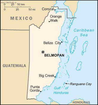 Foto: Belize-politická mapa