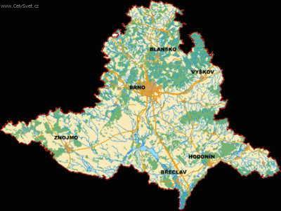 Foto: Jihomoravský kraj-Mapa JMK