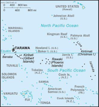 Foto: Kiribati-politická mapa