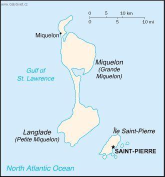 Foto: Saint Pierre a Miquelon-politická mapa