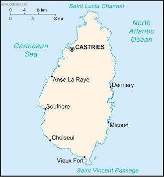 Foto: Svatá Lucie-politická mapa