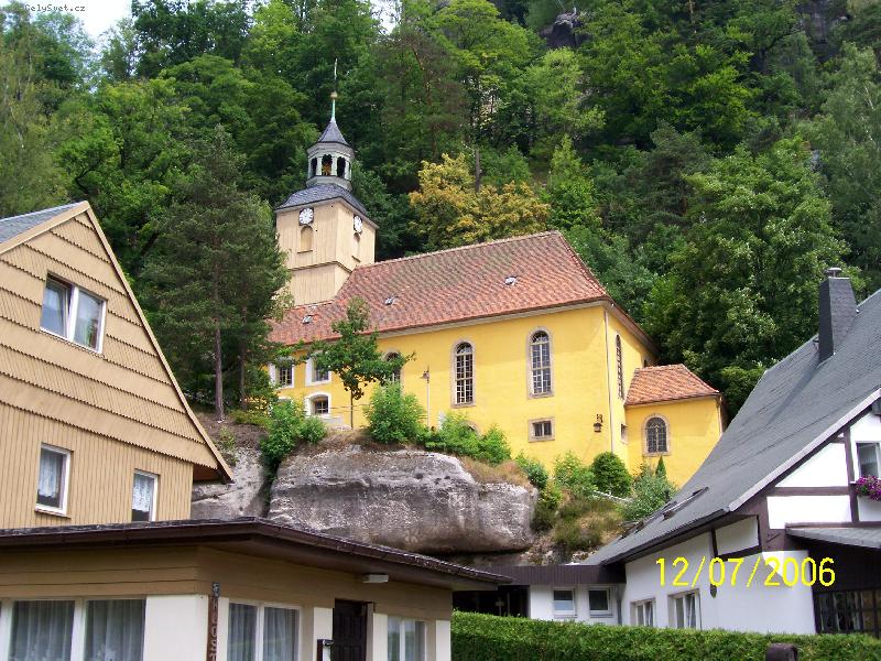 Foto: Kurort Oybin-Kostel na pískovcové skále