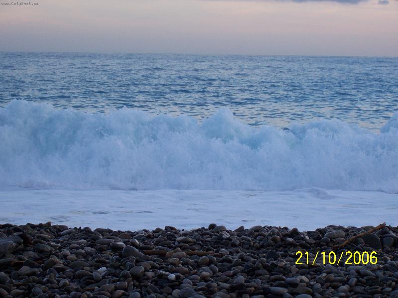 Foto: Nice-Večer na pláži v Nice