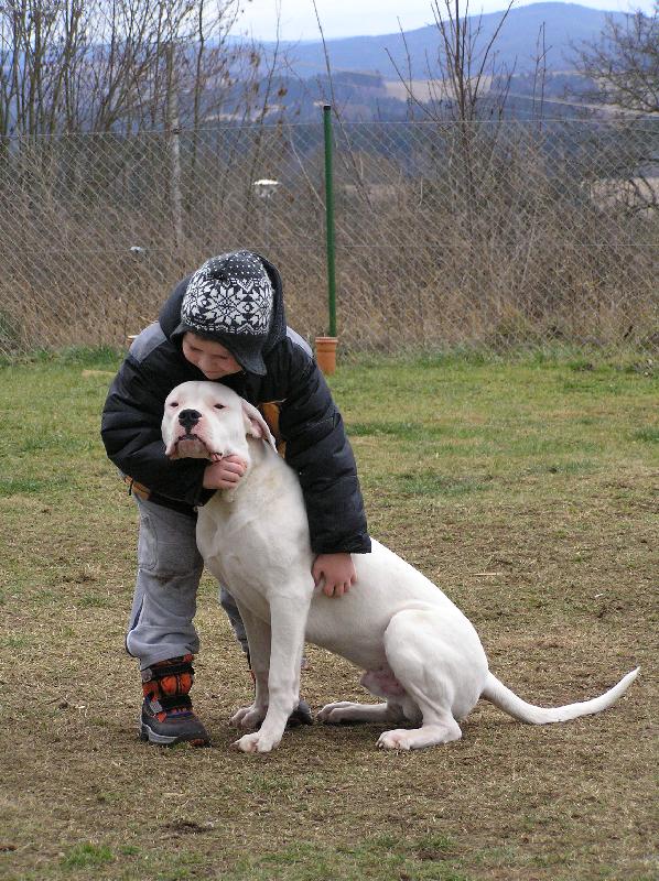 Foto: ditě a pes(Kryštof+Diablo)