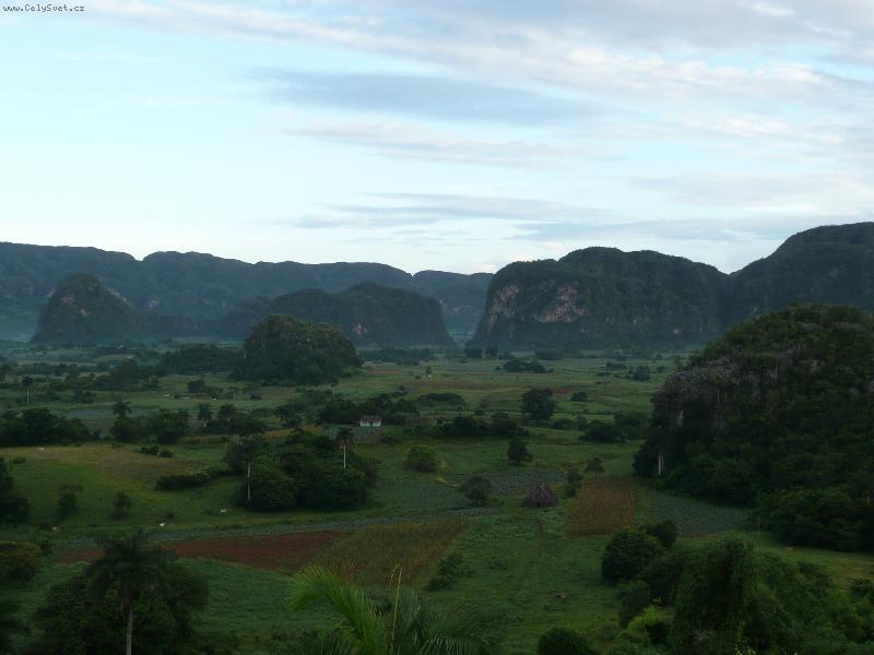 Foto: nejúrodnější část kuby-oblast Viňales