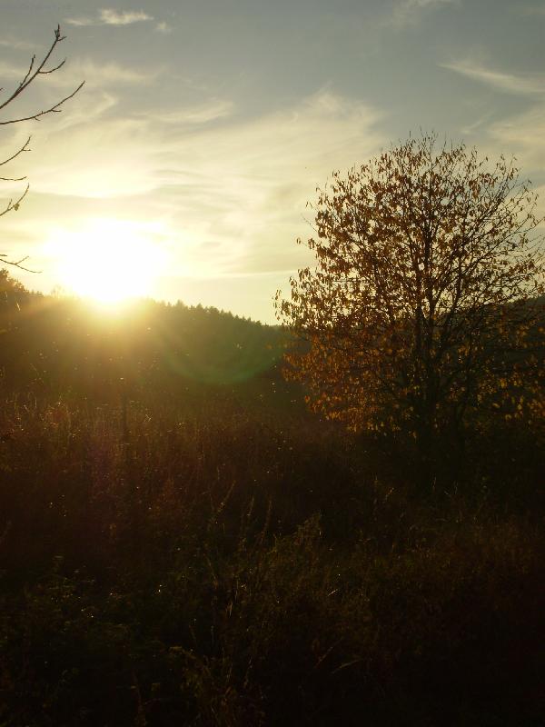 Foto: Západ slunce nad krajinou nedaleko Litovle