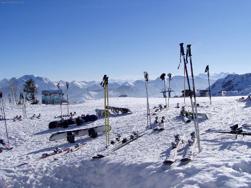 Foto: čas oběda-lyžování