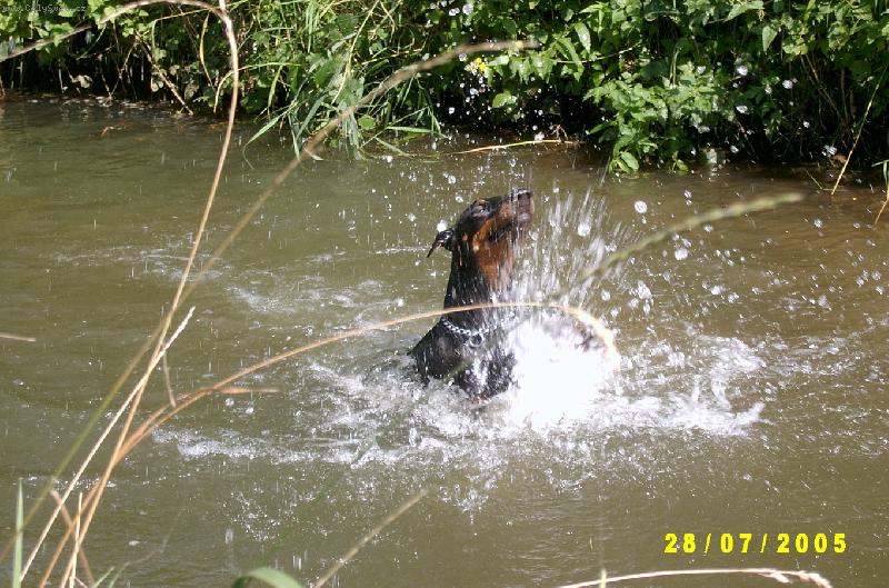 Foto: Nikolka ve vodičce-Proboha!!! Ta voda mě snad neunese....
