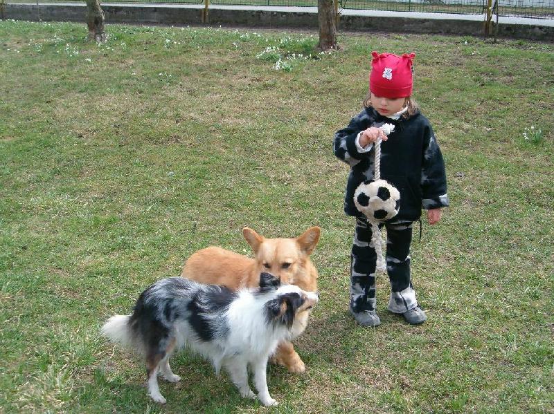 Foto: Opět Líza s Cesarem-...a ten balón je stejně můj!