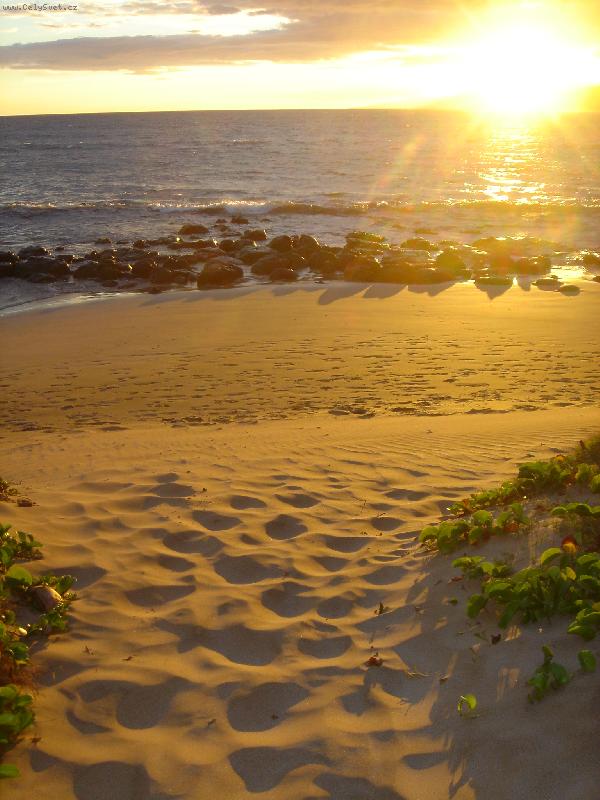 Foto: západ slunce na Hawaii