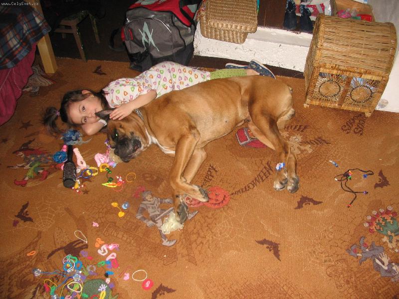 Foto: Tedy a Terezka-ochránce naší dcerky a věrný kamarád