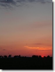 Západ slunce nad Opočnem