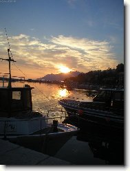 Západ slunce v přístavu