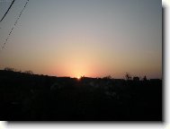 Západ slunce nad moravskou vesničkou