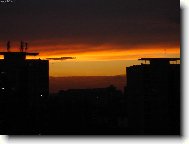 Západ slunce za paneláky