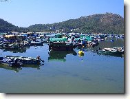 "bárky" u přístavu SOK KWU VAN na ostrůvku Lamma Island (Hong Kong)