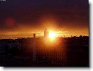 Západ Slunce nad Vršovicemi