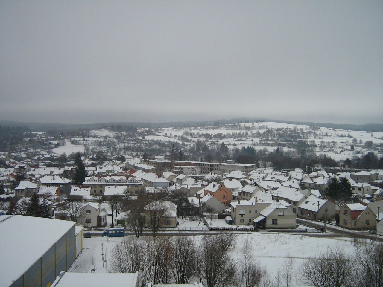 Foto: Zasněžené město Třešt´