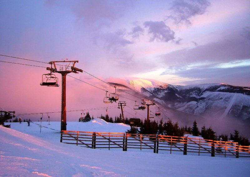 Foto: vánoční lyžování