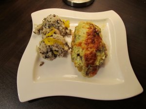 Recept online: Zapečená rýže s treskou a špenátem: Lehký zdravý pokrm - zapečená rýže se špenátem, rybím masem a sýrovou omáčkou